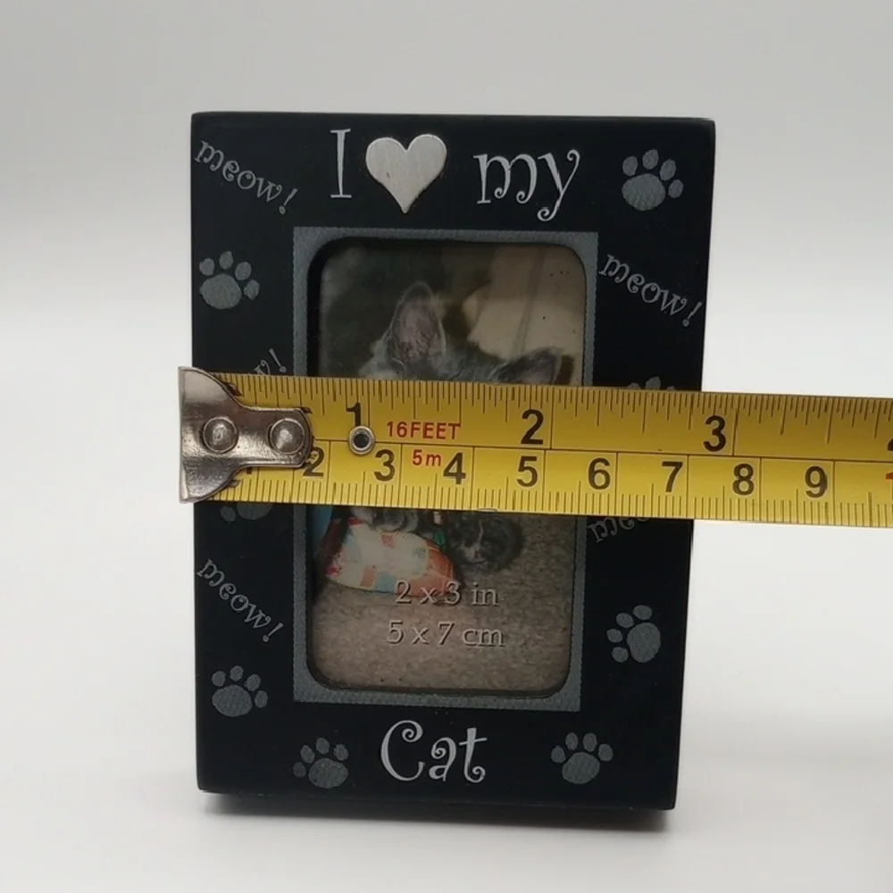 I Love My Cat Photo Frame - Black